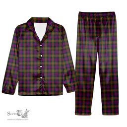 ScotsTee Shop Scottish MacDonell Of Glengarry Modern Tartan Pajama Satin Velvet Flannel Pajama Set
