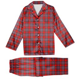 ScotsTee Shop Scottish MacFarlane Modern Tartan Pajama Satin Velvet Flannel Pajama Set