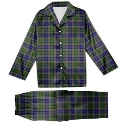 ScotsTee Shop Scottish MacGiboney or MacGibboney Tartan Pajama Satin Velvet Flannel Pajama Set