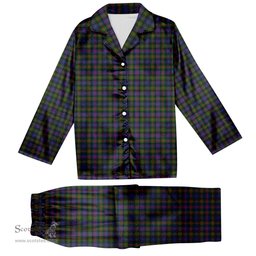 ScotsTee Shop Scottish Murray of Atholl Modern Tartan Pajama Satin Velvet Flannel Pajama Set