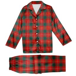 ScotsTee Shop Scottish MacFie Modern Tartan Pajama Satin Velvet Flannel Pajama Set