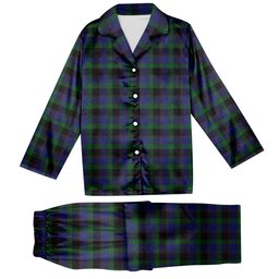 ScotsTee Shop Scottish Meoni Tartan Pajama Satin Velvet Flannel Pajama Set