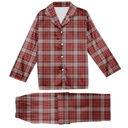 ScotsTee Shop Scottish MacDougal Dress Tartan Pajama Satin Velvet Flannel Pajama Set