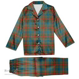 ScotsTee Shop Scottish MacBeth Ancient Tartan Pajama Satin Velvet Flannel Pajama Set
