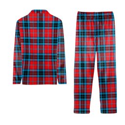 ScotsTee Shop Scottish McTavish Modern Tartan Pajama Satin Velvet Flannel Pajama Set