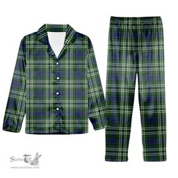 ScotsTee Shop Scottish Mow Tartan Pajama Satin Velvet Flannel Pajama Set