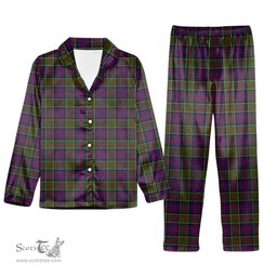 ScotsTee Shop Scottish MacDonald of Clan Ranald Modern Tartan Pajama Satin Velvet Flannel Pajama Set
