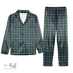 ScotsTee Shop Scottish MacDonell Of Glengarry Ancient Tartan Pajama Satin Velvet Flannel Pajama Set