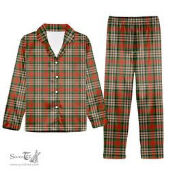 ScotsTee Shop Scottish MacGill Ancient Tartan Pajama Satin Velvet Flannel Pajama Set