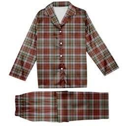 ScotsTee Shop Scottish MacAlister Dress Tartan Pajama Satin Velvet Flannel Pajama Set