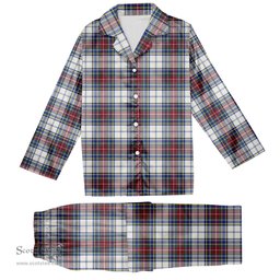 ScotsTee Shop Scottish MacBeth Dress  Modern Tartan Pajama Satin Velvet Flannel Pajama Set