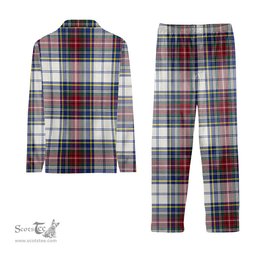 ScotsTee Shop Scottish MacBeth Dress  Modern Tartan Pajama Satin Velvet Flannel Pajama Set