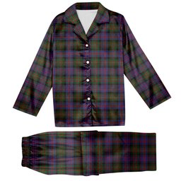 ScotsTee Shop Scottish MacDonell of Glengarry 2 Tartan Pajama Satin Velvet Flannel Pajama Set