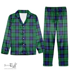 ScotsTee Shop Scottish Monteith Tartan Pajama Satin Velvet Flannel Pajama Set