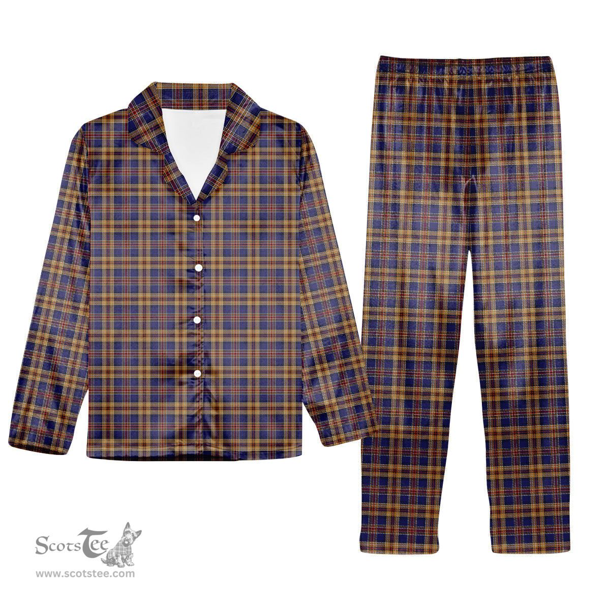 ScotsTee Shop Scottish Murtaugh Tartan Pajama Satin Velvet Flannel Pajama Set