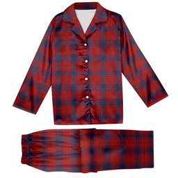 ScotsTee Shop Scottish MacDougall 1842 Tartan Pajama Satin Velvet Flannel Pajama Set