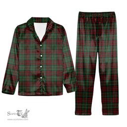 ScotsTee Shop Scottish MacDiarmid 3 Tartan Pajama Satin Velvet Flannel Pajama Set