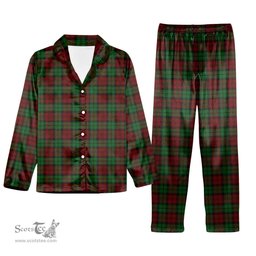ScotsTee Shop Scottish MacCormick Dress Tartan Pajama Satin Velvet Flannel Pajama Set