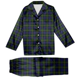 ScotsTee Shop Scottish Murray 1816 2 Tartan Pajama Satin Velvet Flannel Pajama Set