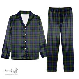 ScotsTee Shop Scottish Murray 1816 2 Tartan Pajama Satin Velvet Flannel Pajama Set