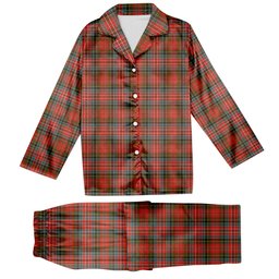 ScotsTee Shop Scottish McPherson Weathered Tartan Pajama Satin Velvet Flannel Pajama Set