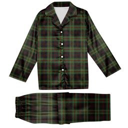 ScotsTee Shop Scottish MacDiarmid Tartan Pajama Satin Velvet Flannel Pajama Set