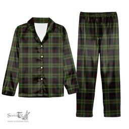 ScotsTee Shop Scottish MacDiarmid Tartan Pajama Satin Velvet Flannel Pajama Set