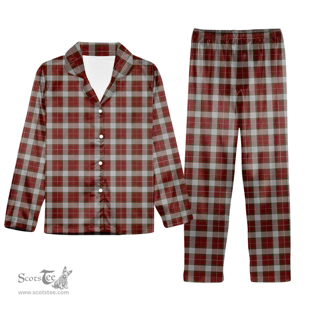 ScotsTee Shop Scottish MacFie Dress Tartan Pajama Satin Velvet Flannel Pajama Set