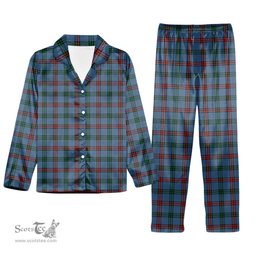 ScotsTee Shop Scottish Montgomery of Ayrshire Ancient Tartan Pajama Satin Velvet Flannel Pajama Set