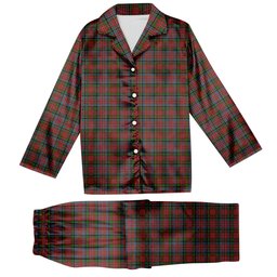 ScotsTee Shop Scottish McPherson Ancient Tartan Pajama Satin Velvet Flannel Pajama Set