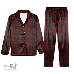 ScotsTee Shop Scottish MacDonald of Glencoe Tartan Pajama Satin Velvet Flannel Pajama Set