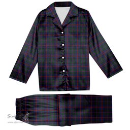 ScotsTee Shop Scottish MacCaughan or MacEachain Tartan Pajama Satin Velvet Flannel Pajama Set