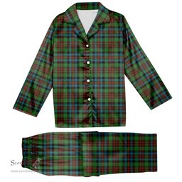 ScotsTee Shop Scottish MacDuff Hunting Ancient Tartan Pajama Satin Velvet Flannel Pajama Set