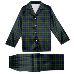 ScotsTee Shop Scottish Mowat Tartan Pajama Satin Velvet Flannel Pajama Set