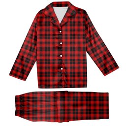 ScotsTee Shop Scottish Murray of Ochtertyre Modern Tartan Pajama Satin Velvet Flannel Pajama Set