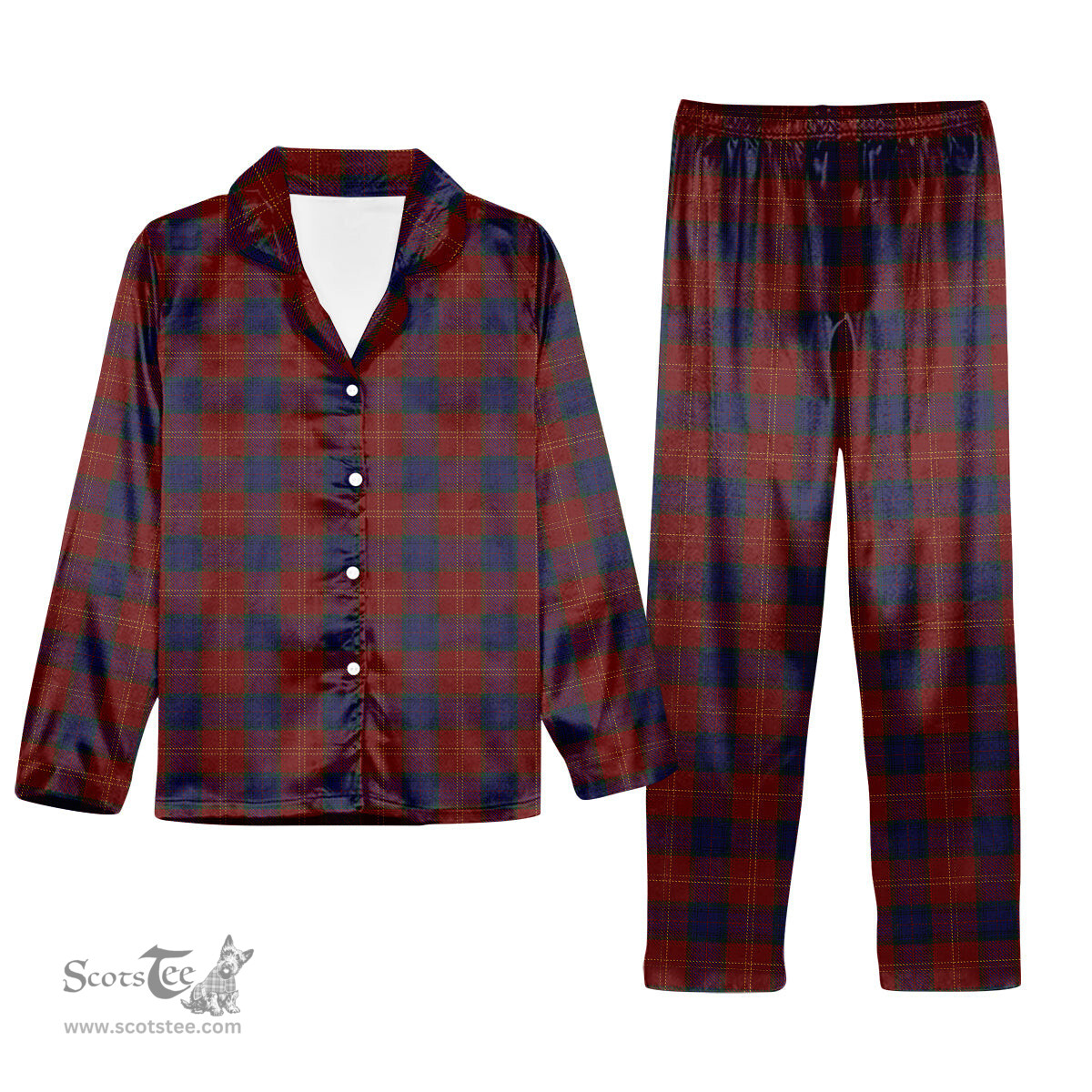 ScotsTee Shop Scottish MacEdward MacGregor Hastie Tartan Pajama Satin Velvet Flannel Pajama Set