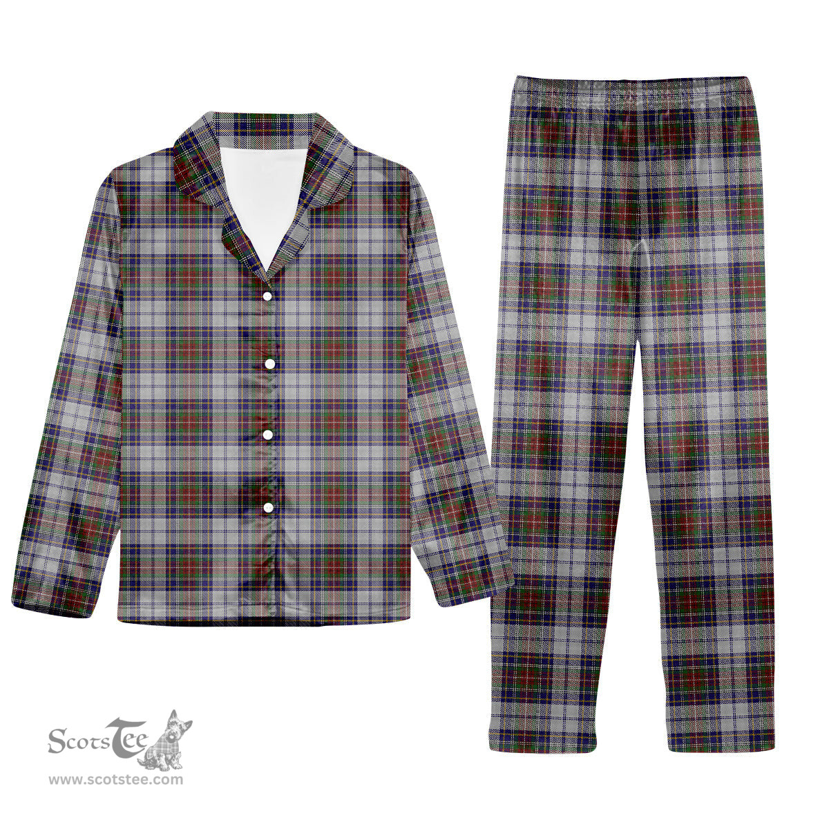 ScotsTee Shop Scottish MacBeth Dress Tartan Pajama Satin Velvet Flannel Pajama Set