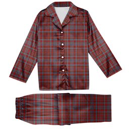 ScotsTee Shop Scottish Murray of Polmaise Tartan Pajama Satin Velvet Flannel Pajama Set