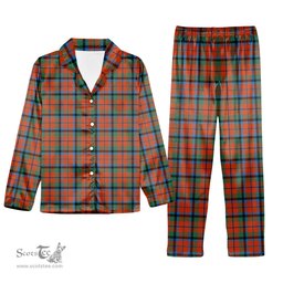 ScotsTee Shop Scottish MacCracken Ancient Tartan Pajama Satin Velvet Flannel Pajama Set