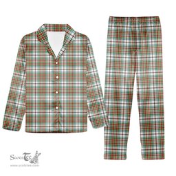 ScotsTee Shop Scottish MacBean Dress Ancient Tartan Pajama Satin Velvet Flannel Pajama Set