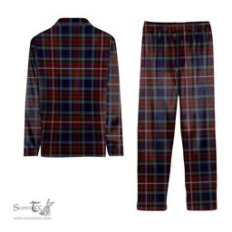 ScotsTee Shop Scottish Moon Georgia USA Tartan Pajama Satin Velvet Flannel Pajama Set