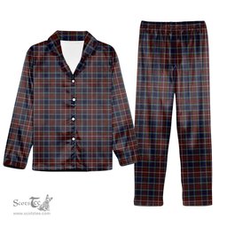 ScotsTee Shop Scottish Moon Georgia USA Tartan Pajama Satin Velvet Flannel Pajama Set