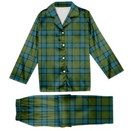 ScotsTee Shop Scottish Moore Ancient Tartan Pajama Satin Velvet Flannel Pajama Set