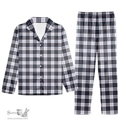 ScotsTee Shop Scottish McRae Dress Modern Tartan Pajama Satin Velvet Flannel Pajama Set