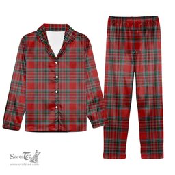 ScotsTee Shop Scottish MacBean Tartan Pajama Satin Velvet Flannel Pajama Set