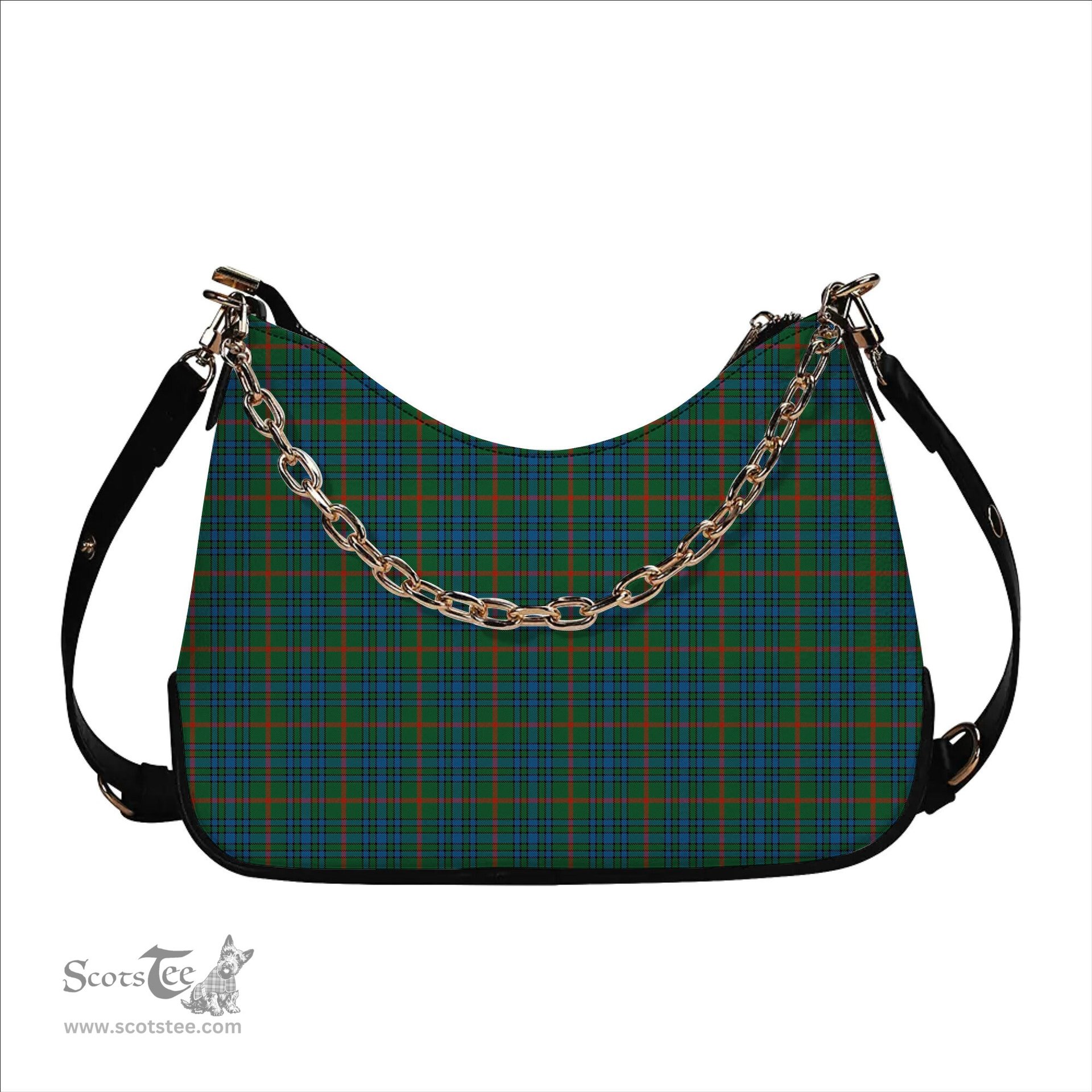 ScotsTee Shop Scottish Aiton Ancient Tartan Handbag Women's Shoulder Bag With Chain