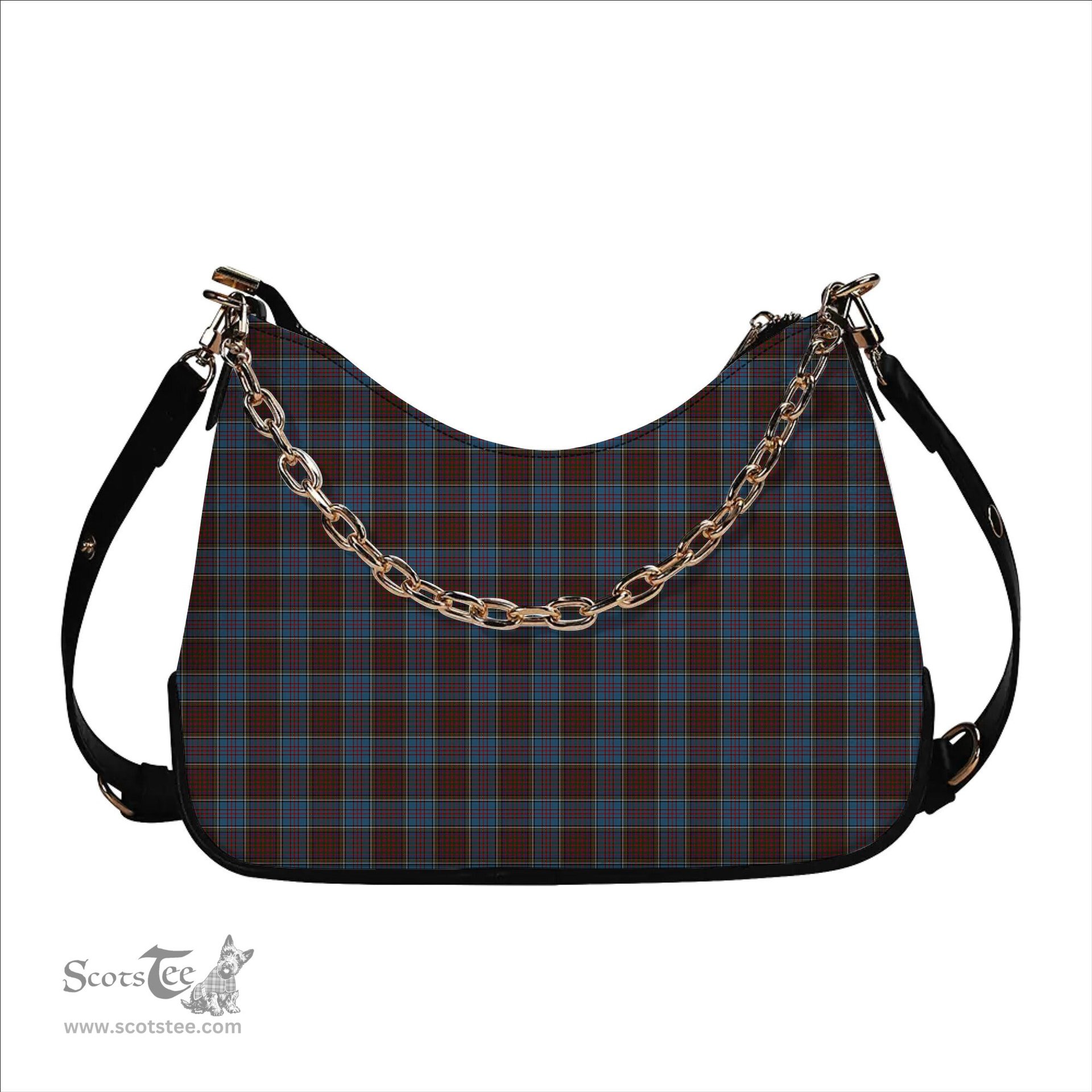 ScotsTee Shop Scottish Anderson Highland Society of London Tartan Handbag Women's Shoulder Bag With Chain