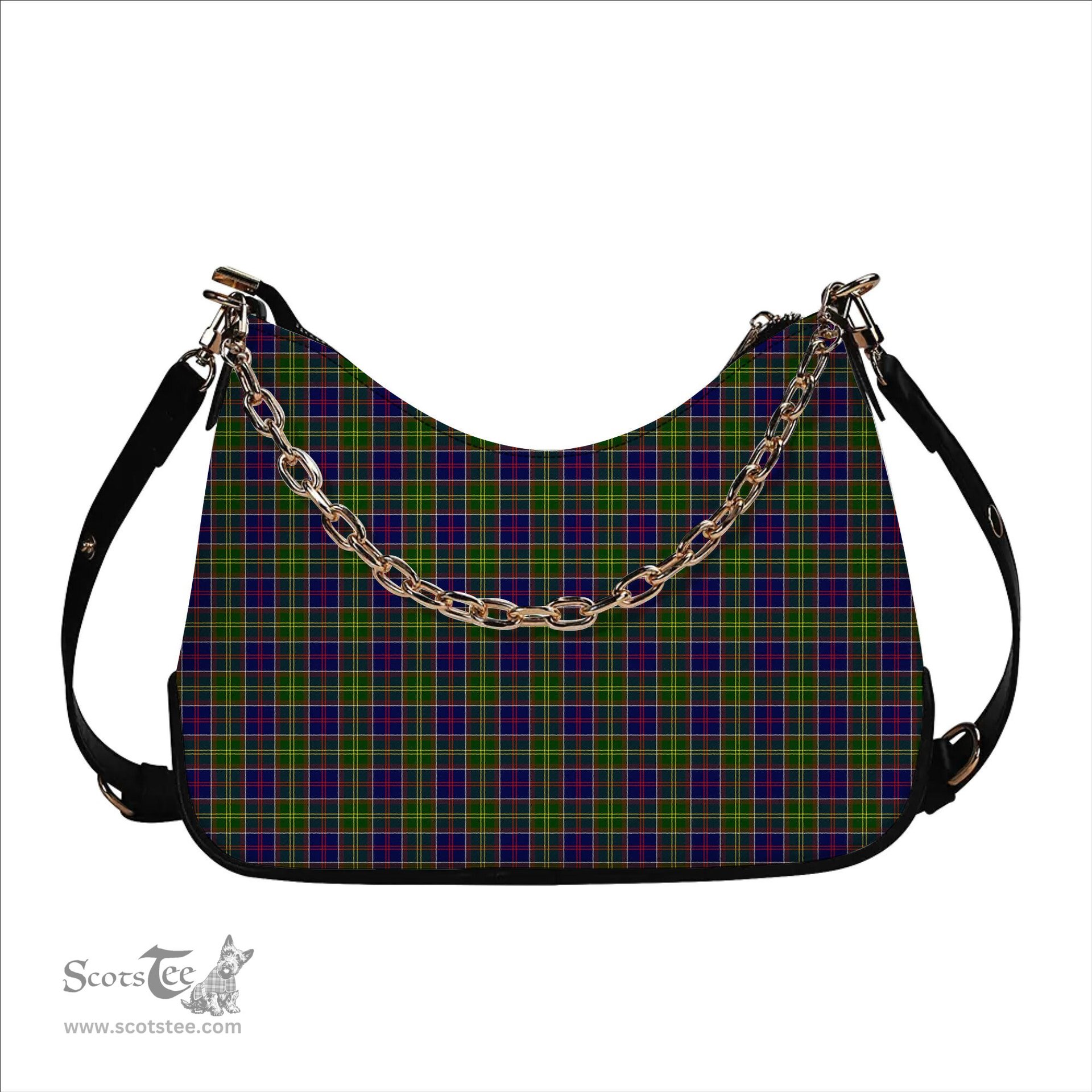 ScotsTee Shop Scottish Ayrshire Tartan Handbag Women's Shoulder Bag With Chain
