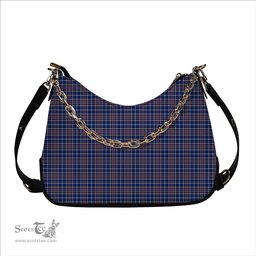 ScotsTee Shop Scottish Alexander of Menstry Modern Tartan Handbag Women's Shoulder Bag With Chain