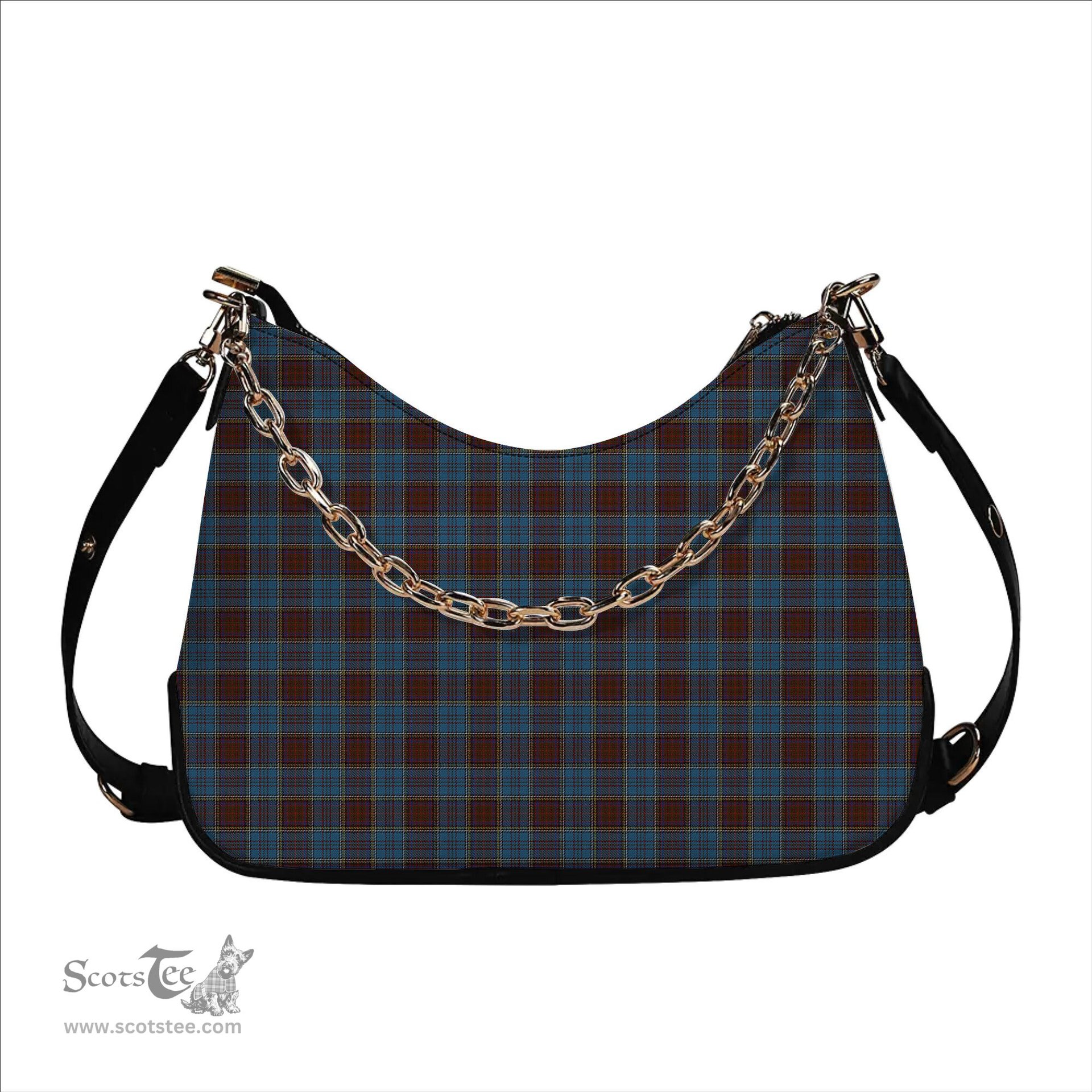 ScotsTee Shop Scottish Anderson Paton Tartan Handbag Women's Shoulder Bag With Chain